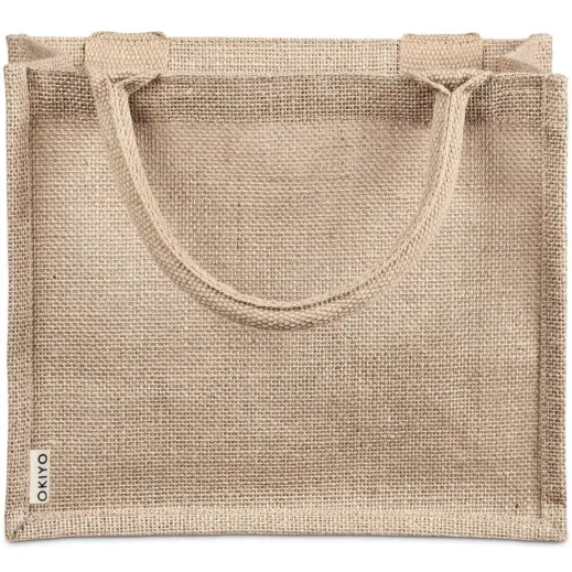Okiyo Miyag Midi Jute Gift Bag Natural Close Up